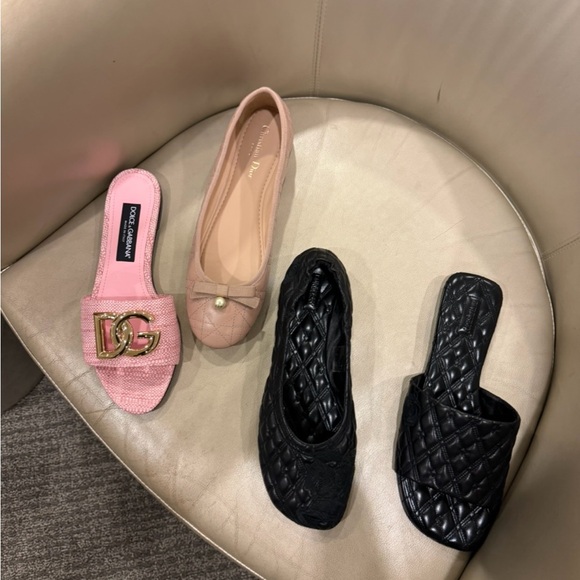 D&G DG Dolce & Gabbana pink ciabatta flat tela rafia light pink size 40 - Picture 8 of 8